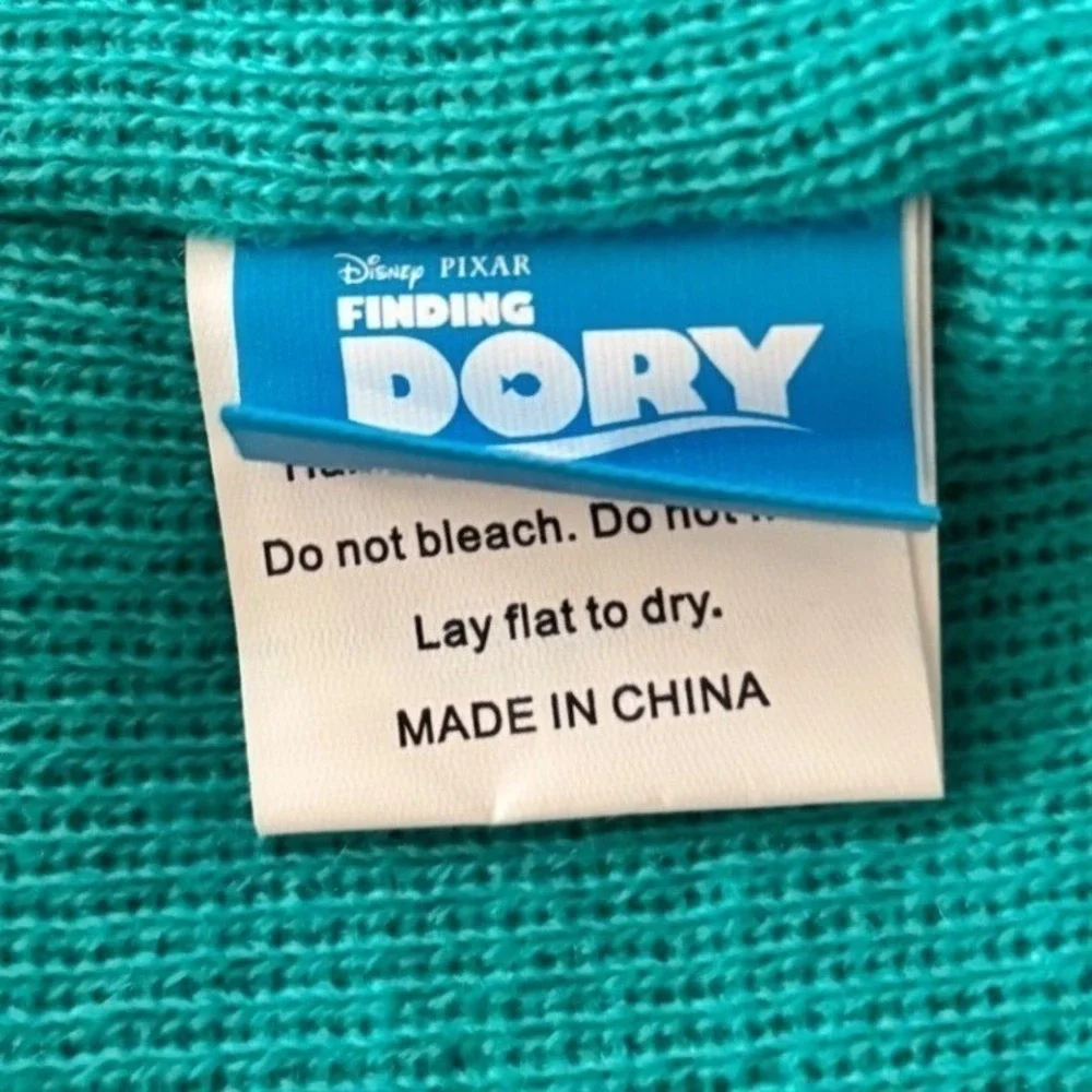 Disney Pixar Finding Dory Teal Blue Fish‎ Beanie Hat Kids OSFM